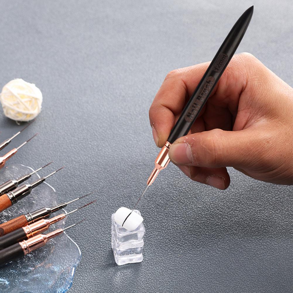 Detailing Brush Set - فرشاة أظافر دقيقة التفاصيل 6/9/12/15/18 مم،
