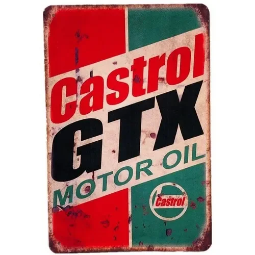 لافتة معدنية لزيت المحركات كاس - مراجعة Castrol Oil Gtx وسعره